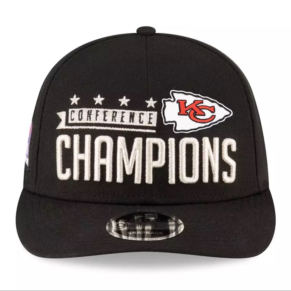 Chiefs New Era 2023 AFC Champions Locker Room LP 9FIFTY Snapback Hat Cap NEW